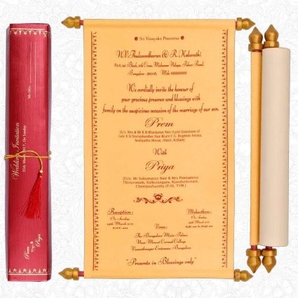 Scroll Wedding Invitation Card– King of Cards