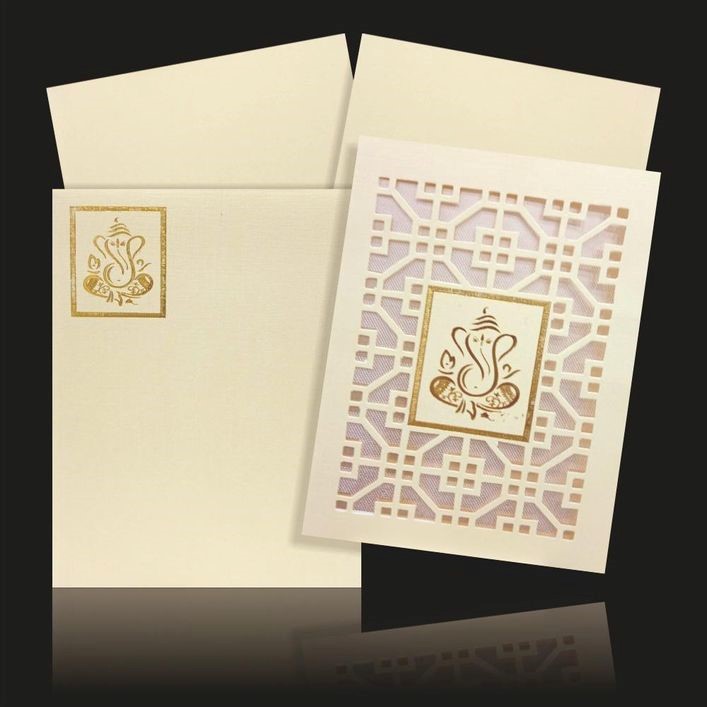 Metallic Wedding Invitation Card Design